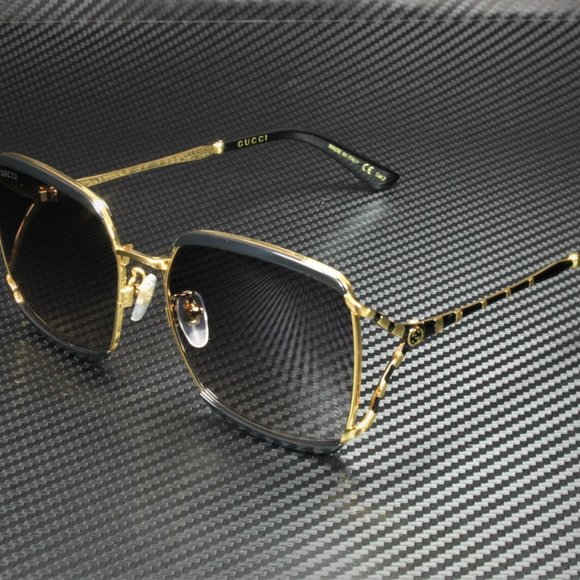 Gucci Black Gold 59mm Sunglasses